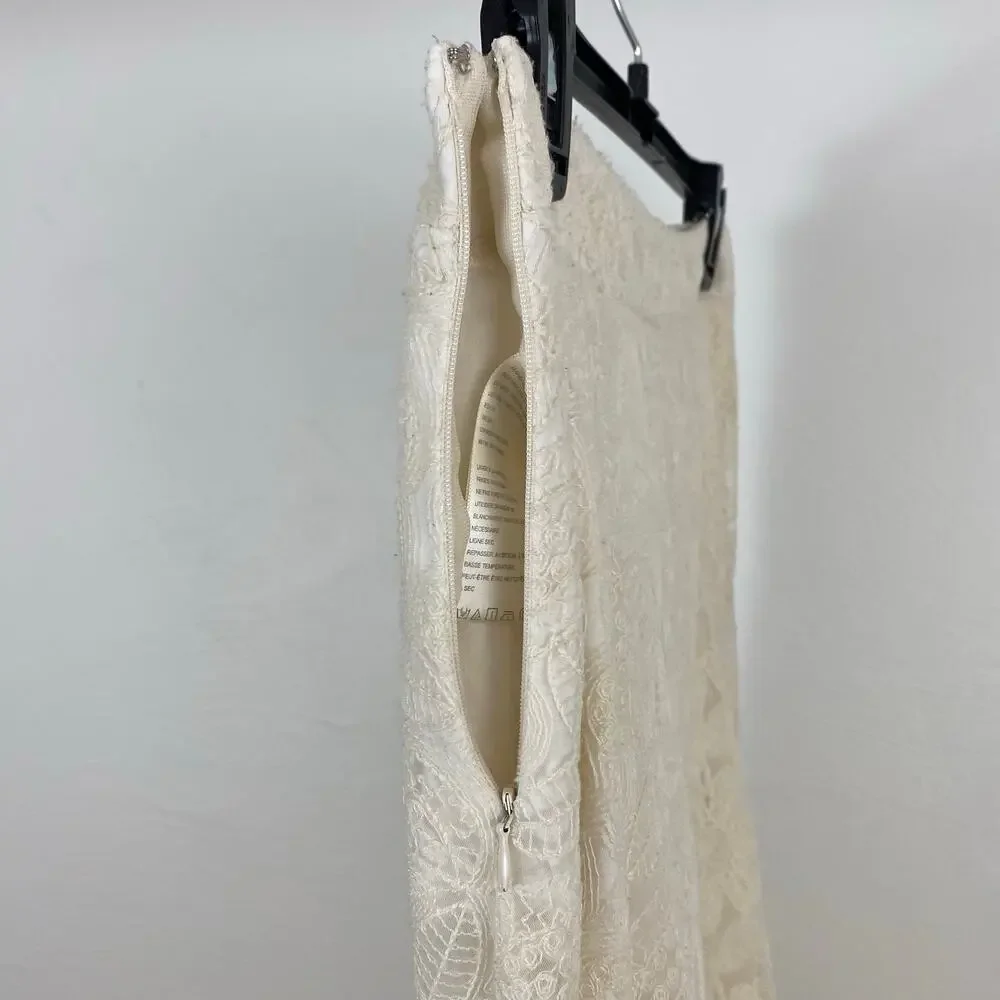 Free People Beat Of The Moment Maxi Skirt - Ivory - Size 6